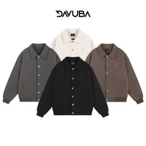 Áo khoác Varsity Dreams DAVUBA dạ trần bông 3 lớp form rộng nam nữ SM048