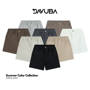 [DAVUBA] Quần Nam Kaki Short Basix Lưng Chun Trên Gối SM131
