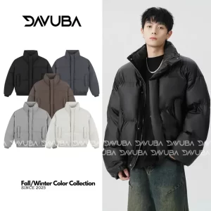 [DAVUBA] Áo Phao Boxy (Ver 2) Dày Dặn Tay Dài Cổ Cao Nam Nữ SM162