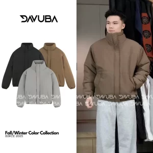 [Không Dồn Bông] Áo phao bông tấm DAVUBA cổ cao dày dặn SM116