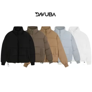 Áo phao Boxy DAVUBA tay dài cổ cao bông nhồi SM040
