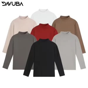 Áo giữ nhiệt nam DAVUBA cổ cao tay dài SM095