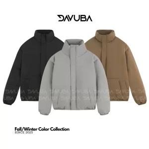 [Không Dồn Bông] Áo phao bông tấm DAVUBA cổ cao dày dặn SM116