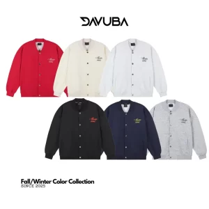 [DAVUBA] Áo Khoác Bomber Mystic Vibes Nỉ 2 Da Nam Nữ Dài Tay SM158